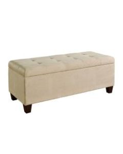 Linon Home Decor Products Rae Storage Ottoman, Beige