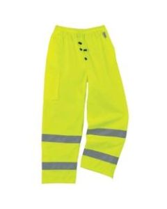 Ergodyne GloWear 8915 Class E Polyester Rain Pants, 3X, Lime