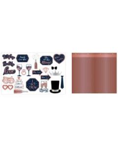 Amscan Bride Deluxe Photo Props, Blue, Kit Of 21 Props