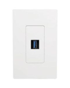 Tripp Lite USB 3.0 Keystone Panel Mount Coupler F/F All in One Black - 1 x Type A Female USB - 1 x Type A Female USB - Nickel Plated Connector - Gold Plated Contact - Black
