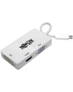 Tripp Lite USB C to HDMI / DVI / VGA Multiport Adapter 4K USB Type C to HDMI, USB-C, USB Type-C - 1 x HDMI - 1 x VGA - 1 x Total Number of DVI (1 x DVI-D) - Dual Link DVI Supported - Mac, Chrome OS