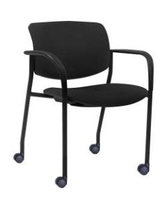 Lorell Stack Chairs, Black, Set Of 2 Chairs
