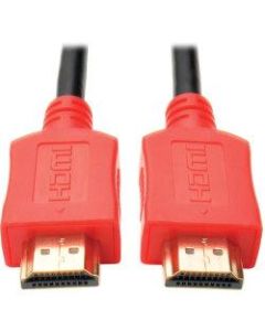 Tripp Lite 6ft High Speed HDMI Cable Digital A/V UHD HDMI 4Kx2K M/M Red 6ft - HDMI for Monitor, TV, Projector, iPad, A/V Receiver, Audio/Video Device, Blu-ray Player, Camera - 1.28 GB/s - 6 ft - 1 x HDMI Male Digital Audio/Video