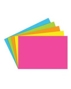 Top Notch Teacher Products Brite Blank Index Cards, 4in x 6in, Assorted Colors, 100 Cards Per Pack, Case Of 6 Packs