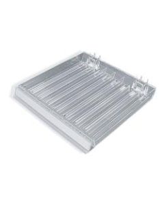 Azar Displays 8-Compartment Nail Polish Trays With Flip Fronts, Small Size, Clear, Pack Of 2 Trays