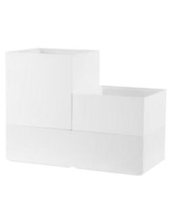 Bostitch Office Konnect 3-Piece Stackable Storage Cup Set, White