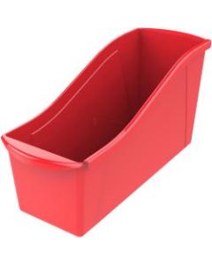 Storex Book Bin Set - 7in Height x 5.3in Width14.3in Length - Red - Plastic - 6 / Carton