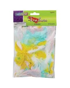 Creativity Street Plastic Turkey Plumage Feathers, Spring Colors, Set Of 12 Packs