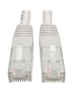 Tripp Lite 5ft Cat6 Gigabit Molded Patch Cable RJ45 M/M 550MHz 24 AWG White - 5 ft - 1 x RJ-45 Male Network - 1 x RJ-45 Male Network - Gold-plated Contacts - White