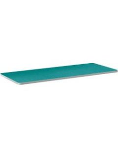 HON Build 60inW Adjustable Post Legs Rectangle Table, Turquoise Blue