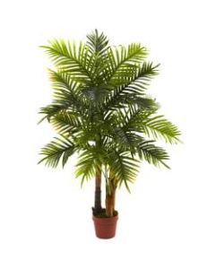 Nearly Natural Real Touch 4ftH Artificial Areca Palm Tree With Pot, Green/Brown