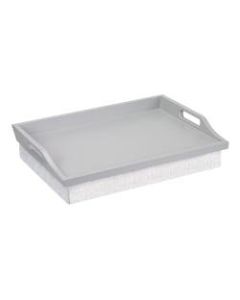 Rossie Home Lap Tray With Pillow, 4.1inH  x 17.5inW x 13.5inD, Calming Gray