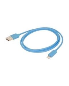 Urban Factory USB Standard Male to Apple Lightning Cable - 3.28 ft Lightning/USB Data Transfer Cable for iPhone, iPod, iPad - First End: 1 x Type A Male USB - Second End: 1 x Lightning Male Proprietary Connector - MFI - Blue