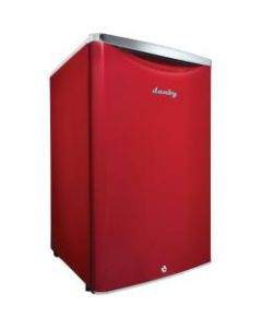 Danby 4.4 Cu.Ft. Compact Refrigerator - 4.40 ft³ - Auto-defrost - Reversible - 4.40 ft³ Net Refrigerator Capacity - Red - Metallic - Tempered Glass Shelf, Chrome, Rubber Grip