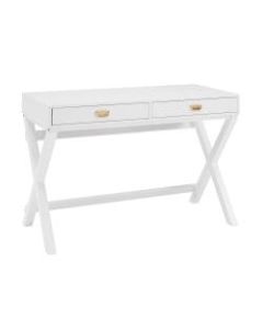 Linon Home Decor Products Ari Home Office Writing Desk, White