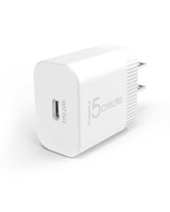 j5create 20W PD USB-C Wall Charger, White, JUP1420