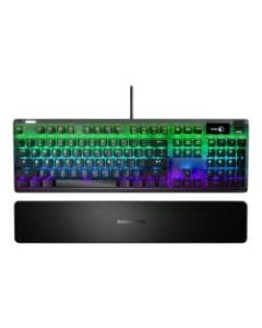 SteelSeries Apex 7 - Keyboard - with display - backlit - USB - US - key switch: SteelSeries QX2 brown