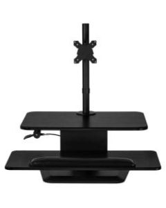 Mount-It! MI-7913 Standing Desk Converter With Monitor Mount, 22inH x 31inW x 11inD, Black