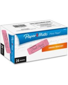 Paper Mate Pink Pearl Erasers, Medium, Box Of 24