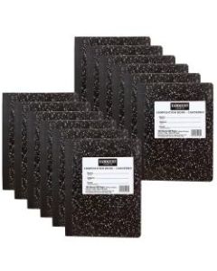 Sargent Art Composition Hardcover Notebooks, 7-1/2in x 9-3/4in, Wide Ruled, 100 Pages (200 Sheets), Black, Pack Of 12 Notebooks