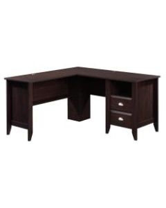 Sauder Shoal Creek L-Shaped Desk, Jamocha Wood
