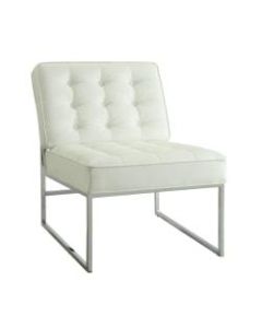 Office Star Avenue Six Anthony Guest Chair, White/Chrome