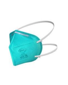 BYD Care Non-Medical Disposable N95 Respirator Face Masks, Adult Size, Teal, Box Of 20