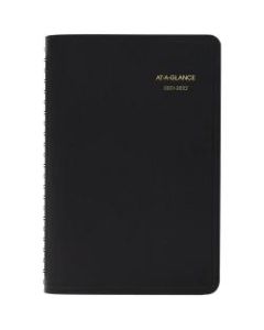 AT-A-GLANCE Academic Daily Appointment Planner, 5in x 8in, Black, July 2021 To June 2022, 708070522
