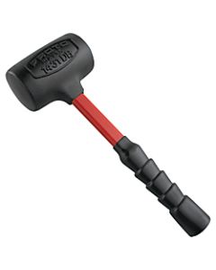 Dead Blow Hammer, 4 lb Head, 2-7/8 in Dia., 14-3/8 in Handle, Black/Red