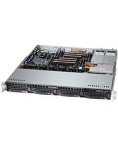 Supermicro SuperChassis 813MFTQ-R400CB - Rack-mountable - Black - 1U - 4 x Bay - 4 x 1.57in x Fan(s) Installed - 2 x 400 W - Power Supply Installed - µATX, ATX Motherboard Supported - 6 x Fan(s) Supported - 4 x External 3.5in Bay - 1x Slot(s)