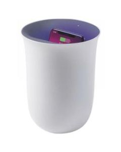 Oblio Wireless Charging Station with Built-in UV Sanitizer, White