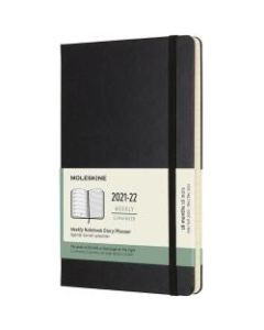 Moleskine 18-Month Hardcover Weekly Planner, 5in x 8-1/4in, Black, July 2021 to December 2022