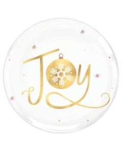 Amscan Christmas Joy Coupe Plates, 7-1/2in, 4 Plates Per Pack, Set Of 4 Packs