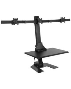 Mount-It! MI-7983 Triple-Monitor Electric Standing Desk Converter, Black