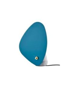 Adesso Bonnie Table Lantern, 12-3/4inH, Turquoise Shade/Gray Base