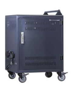 Anywhere Cart 30 Bay Configurable Charging Cart - 4 Casters - 4in Caster Size - Metal - 26in Width x 20in Depth x 34.5in Height - For 30 Devices