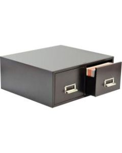 SteelMaster 2-Drawer Index Card Storage Cabinet, 18 2/5in x 16in x 7 1/4in, Black