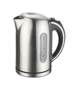 MegaChef 1.7-Liter Stainless Steel Electric Tea Kettle, Silver