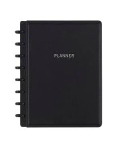 TUL Discbound Monthly Planner Starter Set, Undated, Junior Size, Leather Cover, Black
