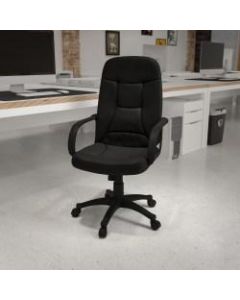 Flash Furniture Glove Vinyl High-Back Swivel Chair, Black