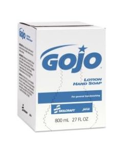SKILCRAFT GOJO Antibacterial Liquid Lotion Hand Soap, Floral Scent, 27 Oz, Carton Of 12 Bottles (AbilityOne 8520013783090)
