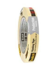 3M 2020 Masking Tape, 3in Core, 0.75in x 180ft, Natural, Case Of 48
