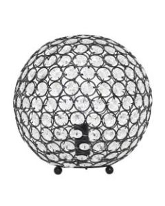 Elegant Designs Crystal Ball Table Lamp, 10inH, Restoration Bronze