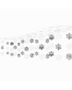Amscan Christmas Snow Flurry Ceiling Decorations, 120in x 12in, Silver, 1 Decoration Per Pack, Case Of 2 Packs