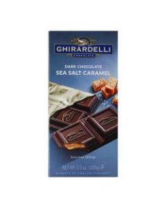 Ghirardelli Chocolate Bars, Dark Chocolate And Sea Salt Caramel, 3.5 Oz, Pack Of 12 Bars