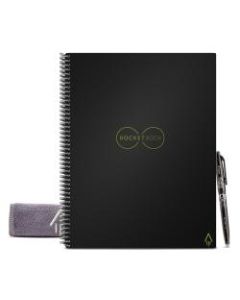 Rocketbook Core Smart Reusable Notebook - Black - Letter Size Eco-Friendly Notebook (8.5in x 11in) - 32 Lined Pages - Includes 1 Pen and Microfiber Cloth