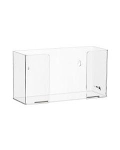 Alpine Single Box Glove Dispenser, 5-5/16inH x 10-1/4inW x 3-1/2inD, Clear