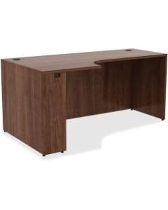 Lorell Essentials Left Corner Credenza, 66inW, Walnut