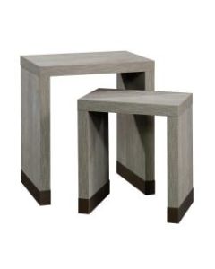Sauder Manhattan Gate Nesting Tables, 23-7/8inH x 21inW x 14-13/16inD, Mystic Oak, Set Of 2 Tables