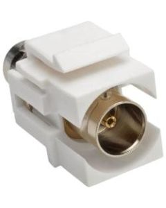 Tripp Lite BNC Keystone Panel Mount Coupler All-in-One Coaxial F/F 75 Ohms - 1 x BNC Female Audio/Video - 1 x BNC Female Audio/Video - Nickel Plated Connector - Gold Plated Contact - White